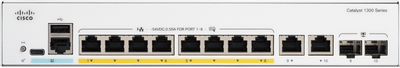 Комутатор Cisco Catalyst 1300 (C1300-8P-E-2G)