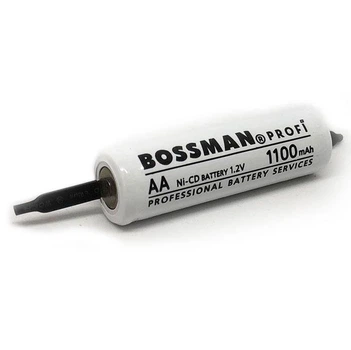 Аккумулятор промышленный Bossman AA 1.2V Ni-Cd 1100mAh (с контактами под пайку)
