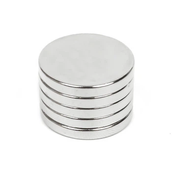 Комплект сильных круглых неодимовых магнитов 20x3мм N35 10шт Silver (285768)