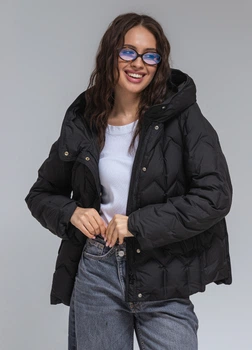 Ультралегка куртка весняна демісезонна осіння Viva-Wear 6538 L чорний 6538-6