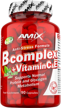 Витамины Amix Advanced Nutrition B-Complex Vitamin C & E 90 капсул (8594159533509)