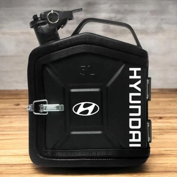 Подарочный набор для мужчин канистра бар 5л (чёрная) с надписью "Hyundai"