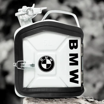 Подарочный набор для мужчин канистра бар 5л (белая) с надписью "BMW"