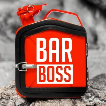 Подарочный набор для мужчин канистра бар 5л (красная) с надписью "BAR BOSS"