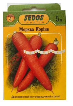 Насіння моркви Коріна на стрічці 5м, Sedos