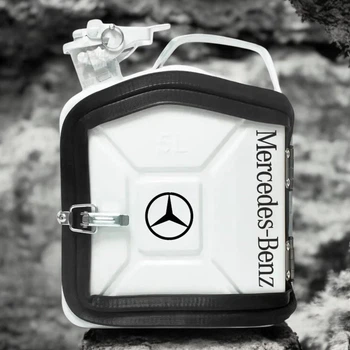 Подарочный набор для мужчин канистра бар 5л (белая) с надписью "Mercedes"