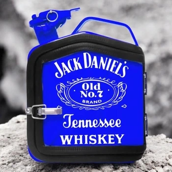 Подарочный набор для мужчин канистра бар 5л (синяя) с надписью "Jack Daniel's"