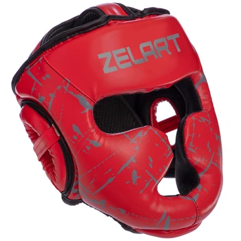 Шолом боксерський дитячий з повним захистом Zelart BO-0394 S червоний