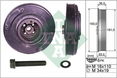 Шків колінвалу Ina VW LT/T4/Crafter 2.5TDI 92-13 (544 0002 20)