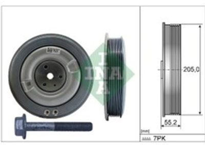 Шків колінвалу Ina Volvo S60/S90/V60/V90/XC40/XC60/XC90 19- (544 0506 20)