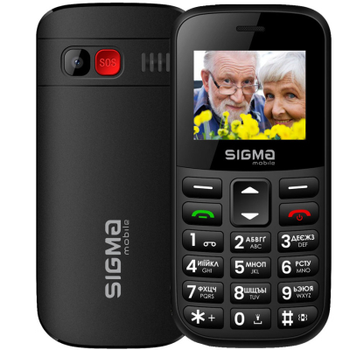 Телефон кнопочний Sigma Comfort 50 EASY TYPE-C Чорний