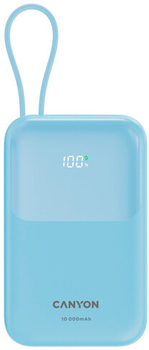 УМБ Canyon OnPower 101 built-in cable 10000 mAh PD22.5W Blue (CNS-CPB101BL)