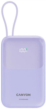 УМБ Canyon OnPower 101 built-in cable 10000 mAh PD22.5W Purple (CNS-CPB101PU)
