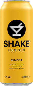 Упаковка слабоалкогольного напою Shake Mimosa 7% 0.5 л х 24 шт. (4820252124530R)