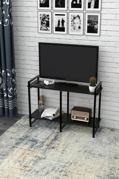 Тумба под телевизор в стиле лофт Ecoloft DSP-1167Д Черный