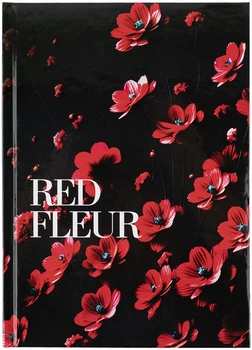 Записник Axent А5 96 аркушів у клітинку Red fleur (8459-3-A)