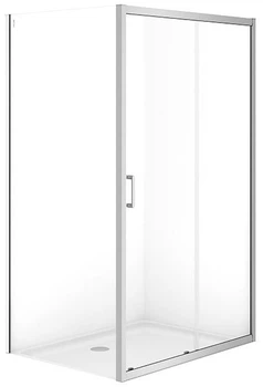 Душова кабіна прямокутна CERSANIT BRASCO 120х90х190 S168-014 з розсувними дверми хром
