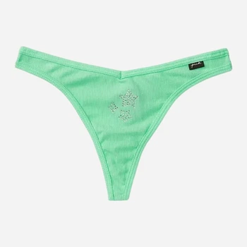 Трусики танга жіночі бавовняні Victoria's Secret 26599377 L Зелені (154100516395)