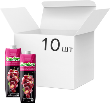 Упаковка виноградного нектара Sandora Cocktail Collection 0.95 л х 10 шт (4823063129275)