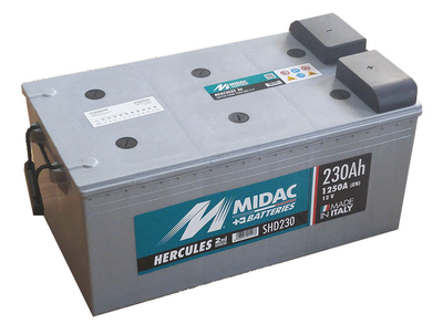 Акумулятор 6СТ-230A MIDAC HERCULES, 12V, 230Ah (+/-) Євро Мідак геркулес, 12В, 230Ач, EN1250A