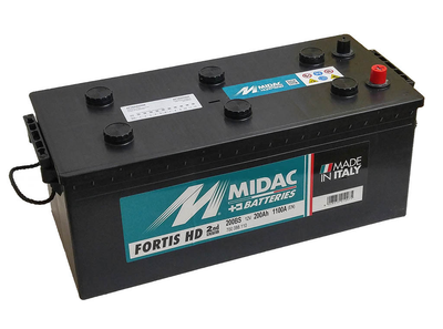Акумулятор 6СТ-200A MIDAC FORTIS, 12V, 200Ah (+/-) Євро Мідак Фортіс, 12В, 200Ач, EN1100A
