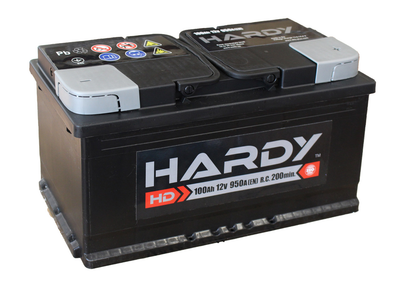 Автомобільний акумулятор Hardy 6СТ-100 (-/+) 12В 100АH 950А