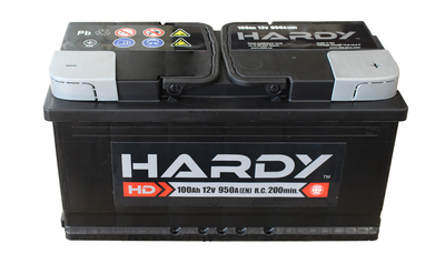 Автомобільний акумулятор Hardy 6СТ-100 (-/+) 12В 100АH 950А