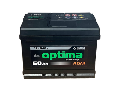 Автомобільний акумулятор Optima AGM 6СТ-60 12В 60Аг 640А