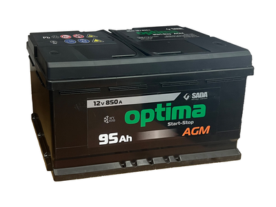 Автомобільний акумулятор Optima AGM 6СТ-95 12В 95Аг 850А