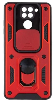 Протиударний чохол Armor Ring + захиcт камери для Xiaomi Redmi Note 9 case Simon червоний