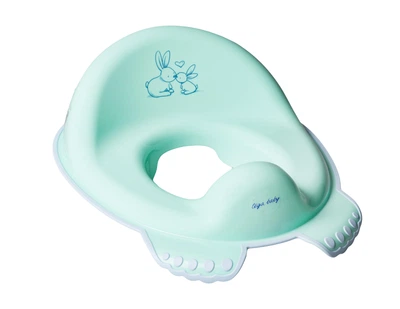 Накладка на унитаз нескользящая Tega Baby Кролики Бирюзовая (KR-002-105)