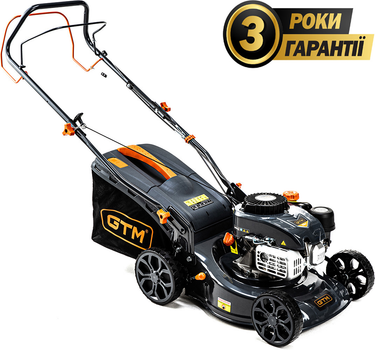 Газонокосилка бензиновая GTM 4 л. с., 42 см, 25-75 мм, 45 л самоходная (LM42-SP)