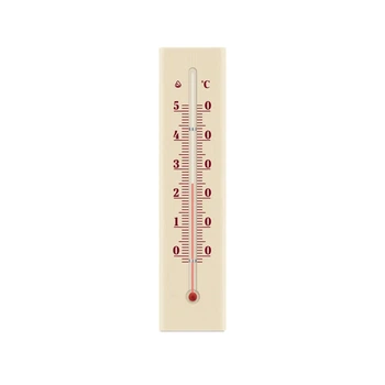 Деревянный термометр для комнаты (от 0 °C до +50 °C) высота 19,8 см