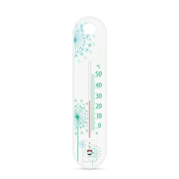 Комнатный термометр со шкалой (от 0 °C до +50 °C) высота 19 см белый Одуванчик (СП 300185)