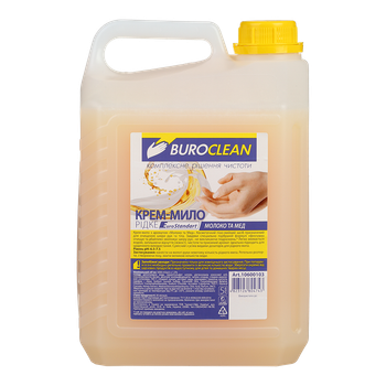Мило рідке BuroClean EuroStandart Крем-мило 10600103 5л Молоко та мед (1/2)