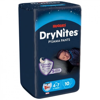 Подгузники Huggies DryNites для мальчиков 4-7 лет 10 шт (5029053527574) (153617)