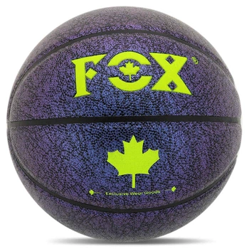Мяч баскетбольный FoxBall 8712 размер 7 Blue-Neon Green