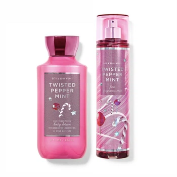 Набір Bath & Body Works Twisted Peppermint Спрей 236 мл + Лосьйон 236 мл