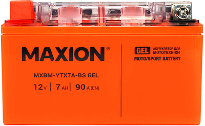 Мото аккумулятор Maxion YTX7A-BS GEL 12 В 7 А/час 90 A (4820219072249)
