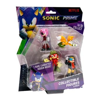 Набір ігрових фігурок SONIC PRIME - ПРИГОДИ НАКЛЗА (5 фiгурок, 6,5 cm)