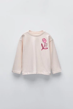 Реглан на дівчинку принтований Zara 98 см молочний