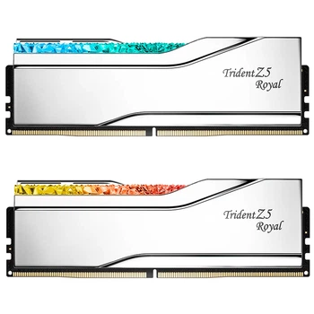 Модуль пам'яті для комп'ютера DDR5 32GB (2x16GB) 7600 MHz Trident Z5 Royal Silver G.Skill (F5-7600J3646G16GX2-TR5S)