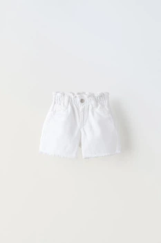 Джинсові шорти на дівчинку Zara 110 см білий
