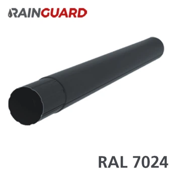 Металева водостічна труба Дах-Сервіс RainGuard 87мм / 3м RAL 7024