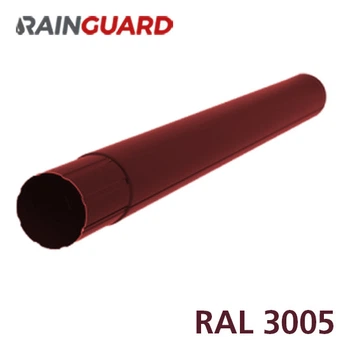Металлическая водосточная труба Дах-Сервіс RainGuard 87мм / 1м RAL 3005