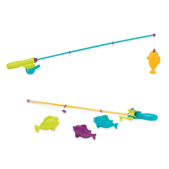 Игровой набор магнитная рыбалка для ванной с 2 удочками и 4 рыбками Multicolor
