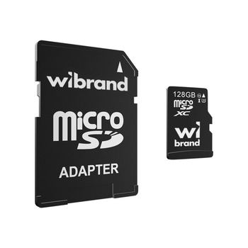Карта пам'яті microSDXC (UHS-1 U3) Wibrand 128Gb class 10 (adapter SD) (WICDHU3/128GB-A)