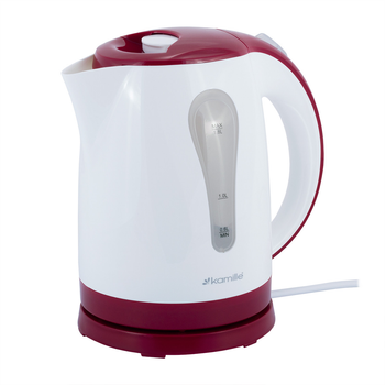 Чайник электрический Kamille KM-1715R из пластика 1,8 л 2200 Вт Бело-красный (127-84-1715R)