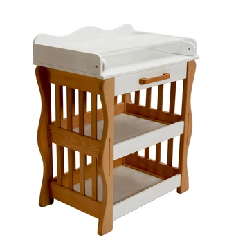 Детский пеленальный столик Пеленатор ТМ Гойдалка Royal 7В23-2 бук Белый с натуральным
