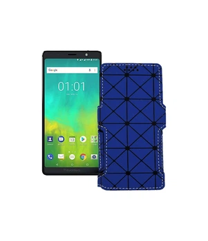 Чохол-книжка з екошкіри для телефону BlackBerry Evolve Синій ромб